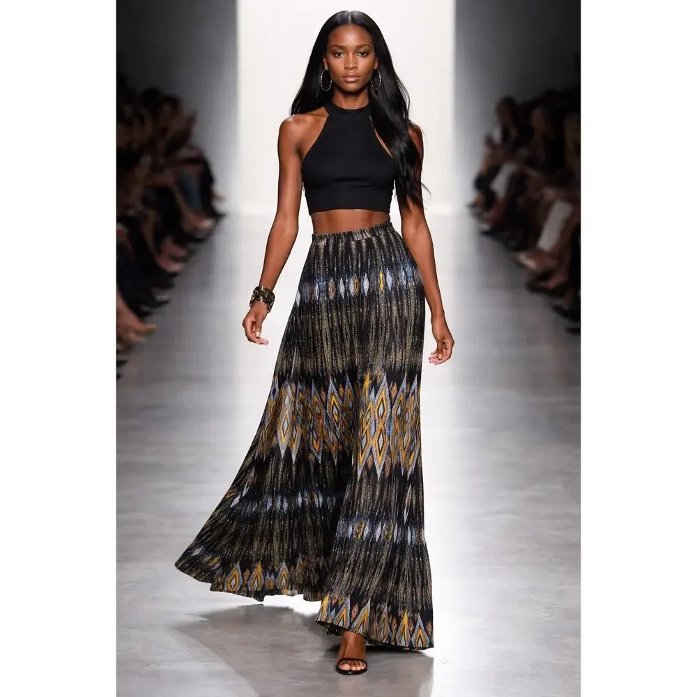 Dna Couture Maxi Skirt Womens Medium Dark Forest Boho Tribal Hippie Party Event